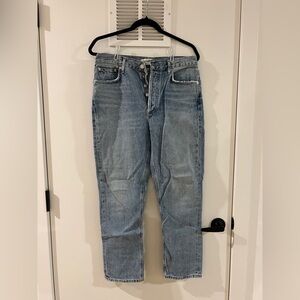Agolde Light Blue Straight Jeans
